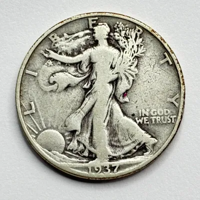 1937 D - Walking Liberty - Silver Half Dollar