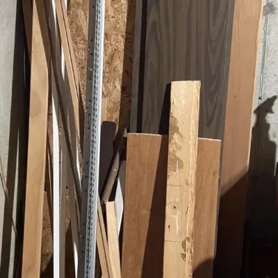 Assorted Construction and Remodeling Materials featuring PermaBase LITE, Wood Panels, and Trim - Grand Rapids Off-Site