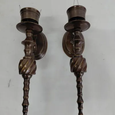 2 Metal Hanging Candleholders