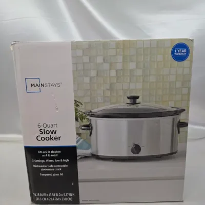 Sale Photo Thumbnail #234: New in Box Mainstays 6-Quart Slow Cooker