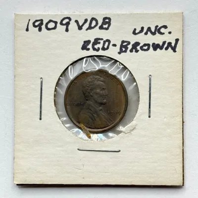 Sale Photo Thumbnail #60: 1909 VDB Lincoln Cent - Red Brown UNC