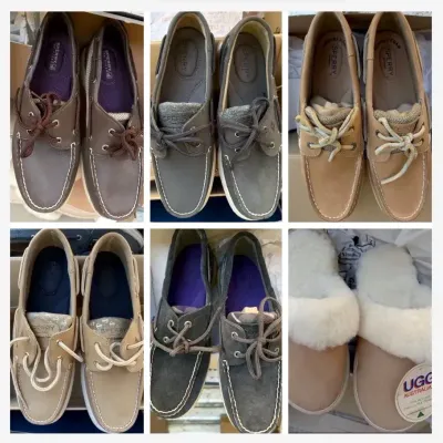 NIB Sperry Topsiders and Ugg Slippers | Gray, Beige, Brown | 6 Total Pairs