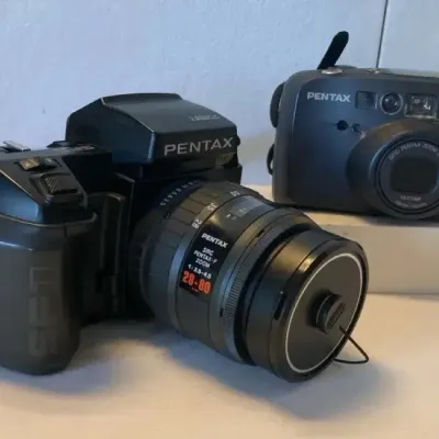 Pentax SF1 35mm SLR and Pentax IQZoom140 Cameras