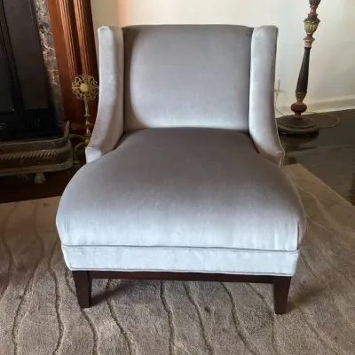 Mitchell Gold Bob Williams Grey Velour Occasional Chair