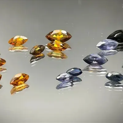 8.05 CTTW 5x2mm-9x4mm Gemstone Marquises Mystery Lot | Not Tested | Brown, Deep Blue Clear Tones