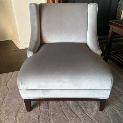 Mitchell Gold Bob Williams Grey Velour Occasional Chair
