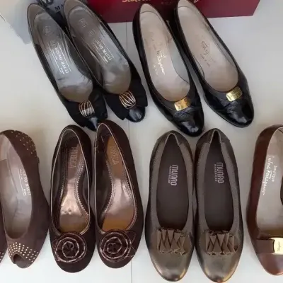Bruno Magli, Salvatore Ferragamo, Munro Ladies’ Pumps Size 7.5/8 Brown, Black | 5 Pairs