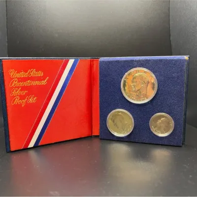 1776-1976 United States Bicentennial 3-Coin Silver Proof Set