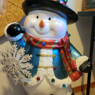 Sale Photo Thumbnail #96: Large decorative snowman figurine 