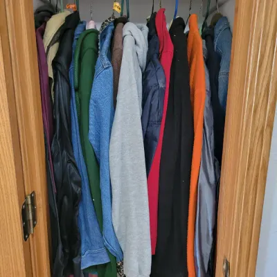 Sale Photo Thumbnail #71: Outerwear including leather jackets 