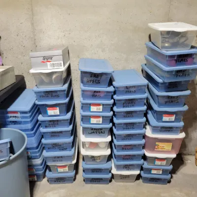 Sale Photo Thumbnail #141: Women's Shoes in plastic totes