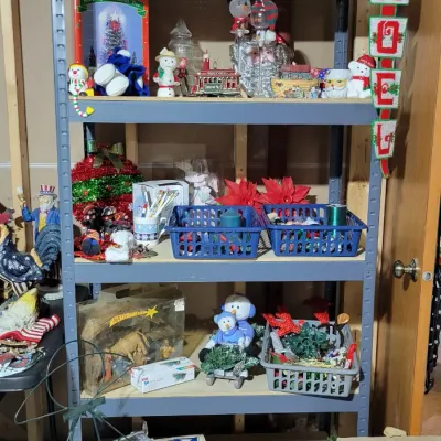 Sale Photo Thumbnail #165: Holiday and metal shelf