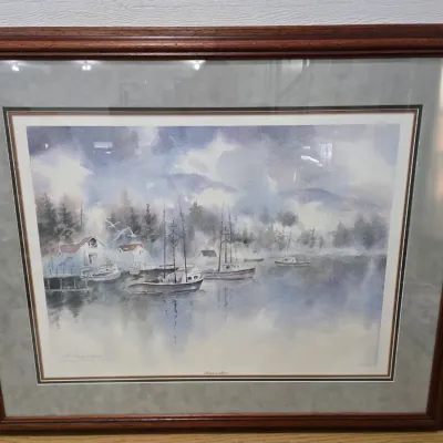 Sale Photo Thumbnail #4: Harbor Mist By James Harvey Taylor 348/950
32x27 Certificate Of Authenticity