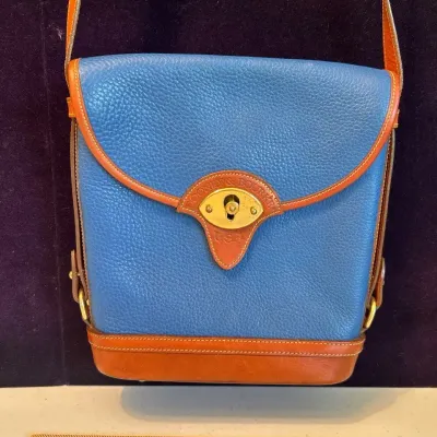 Dooney & Bourke Leather All Weather Spectator Bag Blue