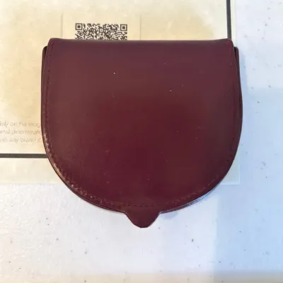 Vintage Cartier Authentic Leather Coin Purse Bordeaux 