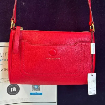New With Tag Marc Jacobs Authentic Leather Crossbody Bag 
