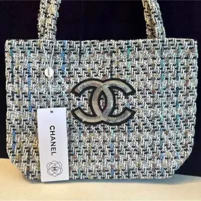 New With Tag GWP Chanel Tweed Beauty Bag Multicolor