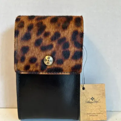 Patricia Nash Leather Rivalta Crossbody Bag Leopard Print