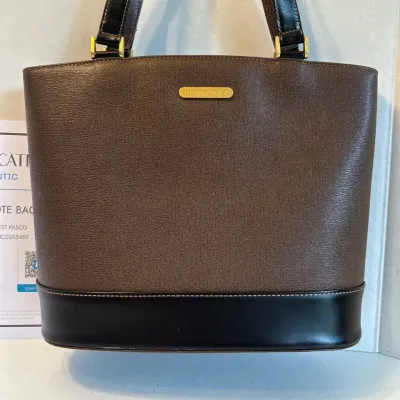Burberry Authentic Leather Large Tote Bag 