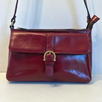 Patricia Nash Montana Collection Crossbody Bag Burgundy