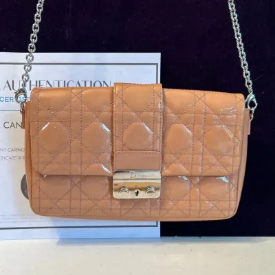 Christian Dior Authentic Cannage New Lock Crossbody Bag 