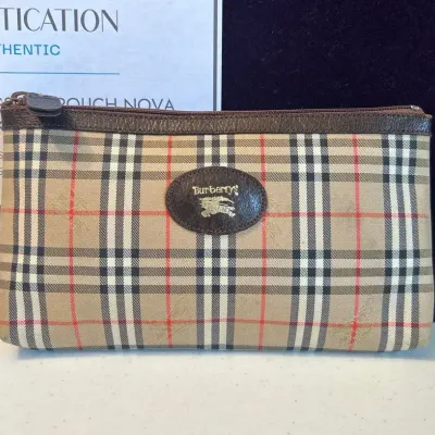 Vintage Burberry Authentic Accessory Pouch Nova Check