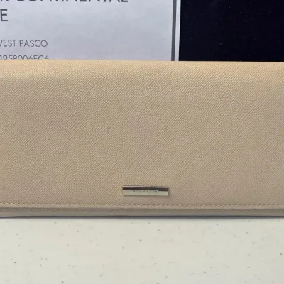 Burberry Authentic Saffiano Leather Continental Wallet Taupe