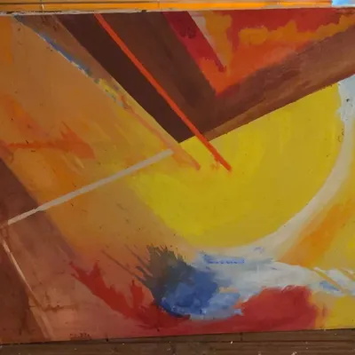 Sale Photo Thumbnail #355: Abstract Painting on Canvas Painting
