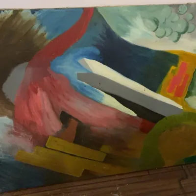 Sale Photo Thumbnail #354: Abstract Painting on Canvas
