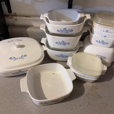 Sale Photo Thumbnail #47: CorningWare Blue Cornflower & Spice of Life Set
