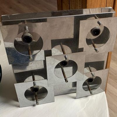 Sale Photo Thumbnail #232: Mid century flush mount ceiling fixture