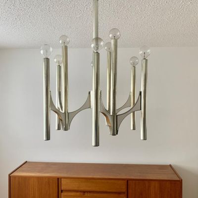 Sale Photo Thumbnail #8: MCM chandelier by Gaetano Sciolari