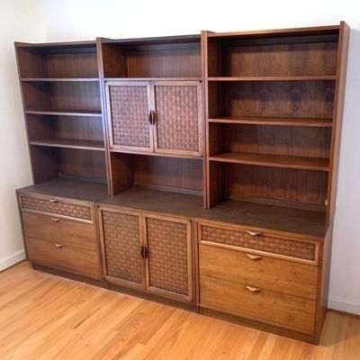 Sale Photo Thumbnail #67: 3-piece Lane Preception   walnut wall unit