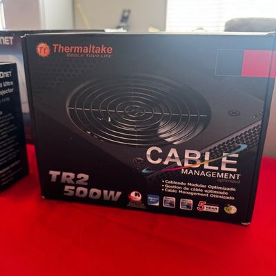 Thermaltake TR2 500W cable management optimized power supply unit, new in original box.