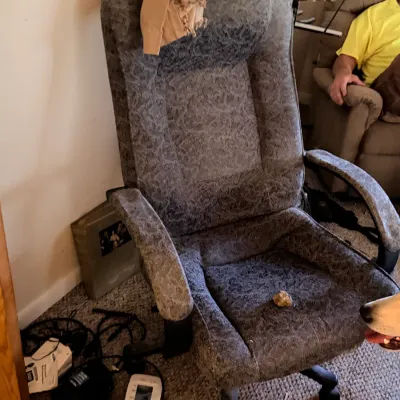 Sale Photo Thumbnail #56: Upholstered glider rocker