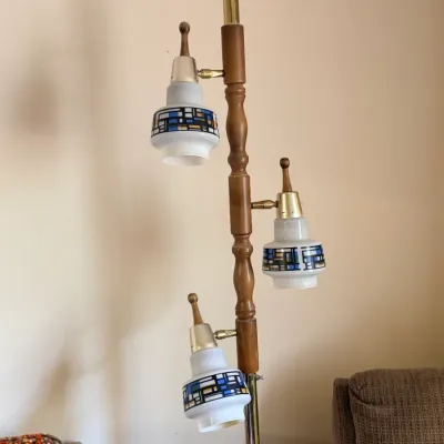 Sale Photo Thumbnail #3: Mid-century tension pole lamp