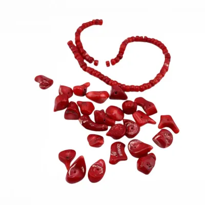 Sale Photo Thumbnail #89: Loose and Strand of Red Coral Beads

