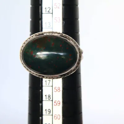 Sale Photo Thumbnail #168: Collectors: mRm Bloodstone Sterling Silver Ring
