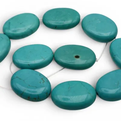 Sale Photo Thumbnail #124: 1 strand Magnesite Beads in Turquoise
