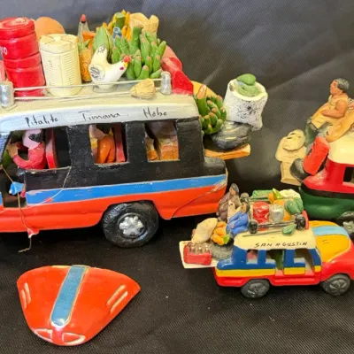 Sale Photo Thumbnail #45: Mexican Style Hand-Painted Miniature Vehicles Set
