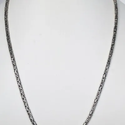 Sale Photo Thumbnail #170: Heavy Solid Sterling Byzantine Statement Chain-24g
