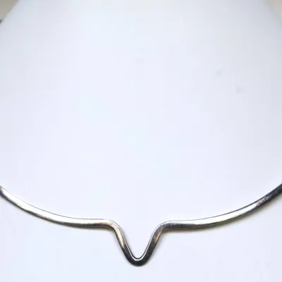 Sale Photo Thumbnail #173: Classic Sterling Silver Collar Neckwire - 16g
