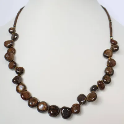 Sale Photo Thumbnail #18: Natural Tigers Iron & Hematite Necklace
