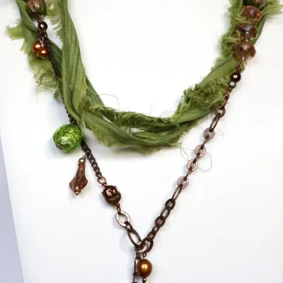 Sale Photo Thumbnail #54: BoHo Artisan Mixed Stone Necklace
