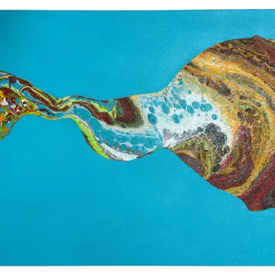 Sale Photo Thumbnail #11: Abstract Acrylic Painting on Canvas
