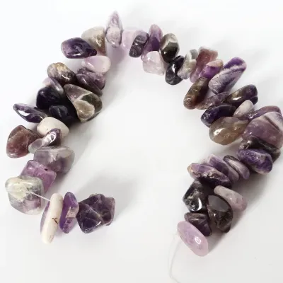 Sale Photo Thumbnail #65: Natural Amethyst Freeform Loose Bead Strand
