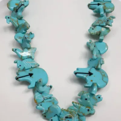 Sale Photo Thumbnail #31: Turquoise-Style Fetish Totem Necklace
