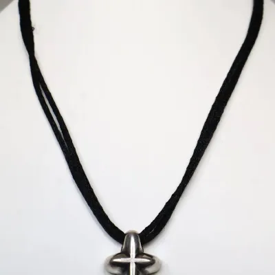 Sale Photo Thumbnail #180: James Avery Vintage Retired Puff Cross Necklace
