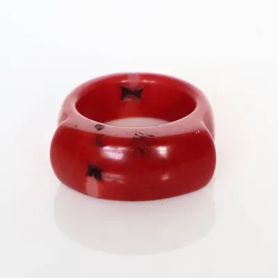 Sale Photo Thumbnail #201: Red Coral Carved Ring
