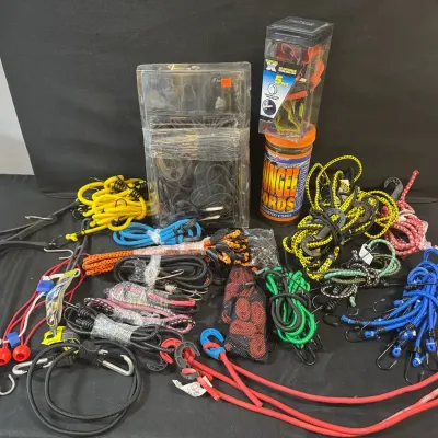 LH544HI - Large Assortment of Bungee Cords/Tiedowns/Utility Straps